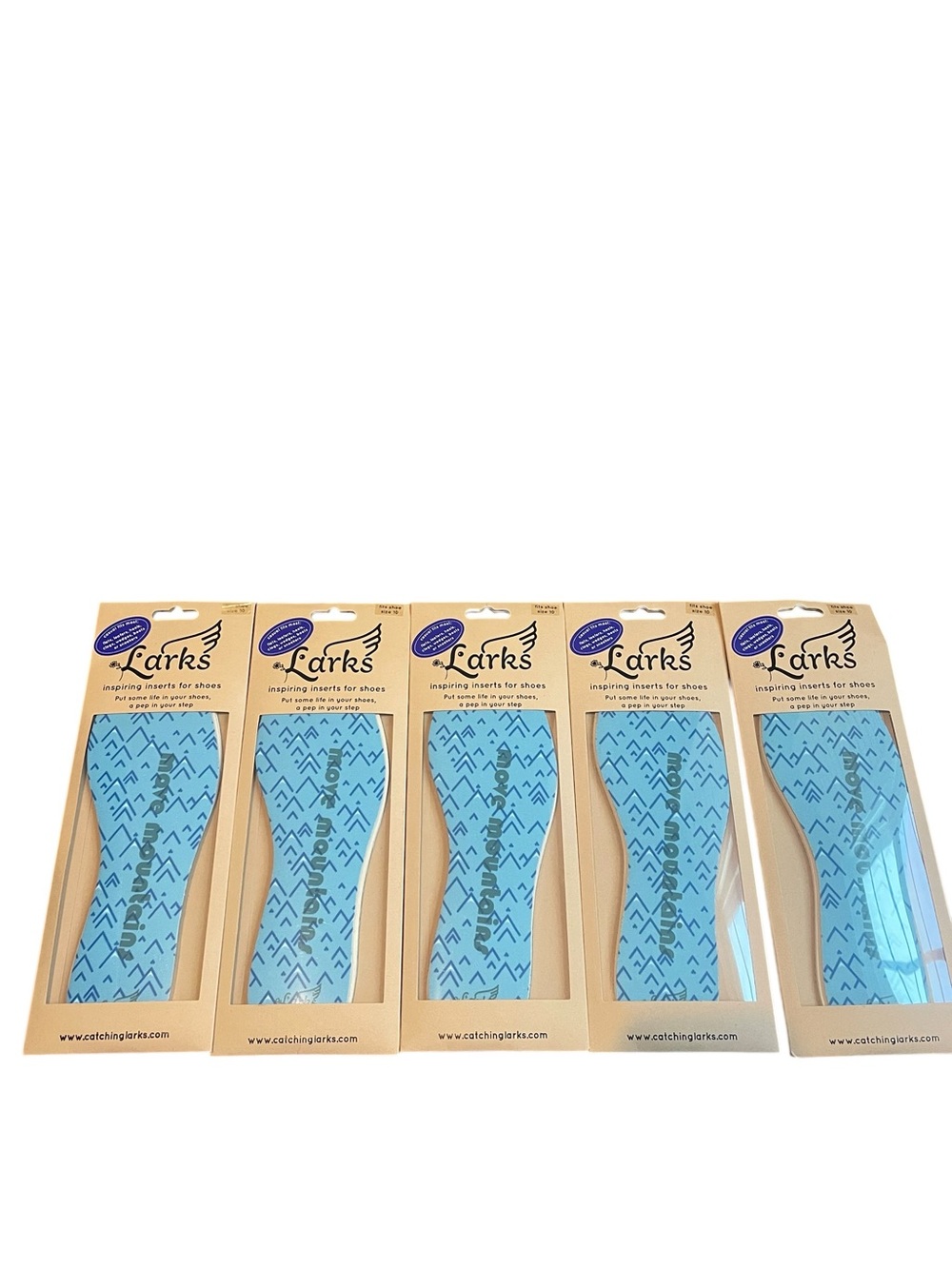 Shoe Inserts Blue Patterned Casual Women Size 10 Set of 5 NEW